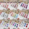 Vendeeni 4 Farben/Set Gel-Nagellack, bunt, glitzernd, transparent, UV-Gel-Lack, Cat-Eye-Nagelkunst-Gel-Lack mit Farbkarte, 240104