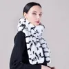 Scarves 2024 Women Luxury Fur Shawl Scarf Winter Natural Real Fashion Ponchos Wool Knitting