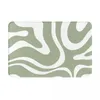 Mattor vätska virvla i lätt celadon grön dörrmatta polyester golvmatta mattan kök ingång mattor mattor balkong anti-slip fotplatta