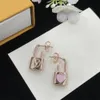 High quality earrings designer woman 18k gold Jewelry studs Luxury brand fashion Simple titanium steel lock earrings Wedding Party Jewerlry Gifts