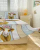 Jupe de lit, ferme pastorale américaine, couronne de vache, couvre-lit élastique avec taies d'oreiller, housse de matelas, ensemble de literie, drap