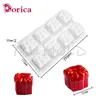 Moldes de cozimento Dorica Caixa de presente de Natal Design Molde de mousse de chocolate DIY Fondant Molde de silicone Ferramentas de decoração de bolo Cozinha Bakeware