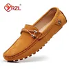 Yrzl loafers män casual mode mocka män skor lätt mjuk äkta lädermockasiner glida på körskor för män storlek 48 240103