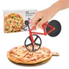 Fahrrad-Pizzaschneider, antihaftbeschichtetes Fahrrad-Pizzaschneidermesser, zwei Edelstahl-Schneidräder, ideal für Pizzaliebhaber, lustige Urlaubsgeschenke, Küchenhelfer