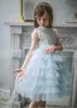 Girl Dresses Flower For Girls Burgundy Blue Champagne Elegant Kid Party Gowns Communion Pageant Dress Ball Gown