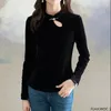 Camicette da donna Stile cinese Colletto Chi-pao Design Top in velluto nero Anno 2024 Primavera Donna Data Ragazze Elegante camicia retrò Camicetta Vintage
