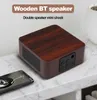 Custom logo wooden wireless bluetooth 42 speaker mini home portable netbox small speaker phone dual speakers voice broadcast4244514