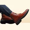 Hot Sale-Big 46Men PU Leatch-up Scarpe per uomini di alta qualità uomini vintage British Boots Autunno inverno plus size8621906