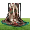 LuxeHaute qualité 100 foulard en soie Marque Célèbre Designer Cheval E motif imprimé Foulard carré Foulards pour femmes pour cadeau Taille 90x90cm 8389563