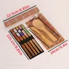 1PCQ Kitchen Sushi Tool Bamboo Roll Mat Diy Rice Ball Rice Paddler PCS med Bambu Sushi Tool Cooking Accessories 240103