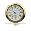 Relógios de parede 2-1/8 polegadas (55 mm) Inserir relógio de ouro fácil de ler mini para quarto sala de estar escritório construído em auto instalação