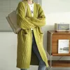 EVNISI Winter Women Thicken Knit Long Cardigan Coat With Pockets Warm Loose Causal Sweater Jacket Ribbed Overcoat 2023 Autumn 240104