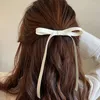 Söt rem båge hårklipp mode trend långa band Barrettes pannband för kvinnor tjejtillbehör söt hårnål