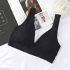 Reggiseni sportivi con retro a forma di U, senza cuciture, per yoga, per donna, sexy, con scollo a V, senza anello in acciaio, reggiseno push up in tinta unita