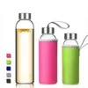 UPORS Glazen waterfles 280 ml/360 ml/550 ml sportfles met roestvrijstalen deksel en beschermende tas BPA-vrije reisdrinkfles 240104