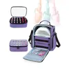 Cosmetic Bags Annmouler Large Nail Polish Organizer Holds 48 Bottles (15ml - 0.5 Fl.oz) And A Lamp Case With 2 Removable Pou