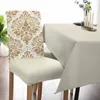 Chair Covers Ethnic Pattern Flower Leaves Texture Cover Stretch Elastic Dining Room Slipcover Spandex Case For Office