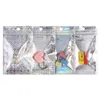 Aluminum Foil Pouch Bag Plastic Bags Package Laser Packaging Bag Front Clear Mylar salt Scented Tea Packing Qdtox