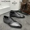 Berluti Mens Trade обувь кожаная обувь Berlut New Mens Venezia Vintage Splicing Oxford Color Polising Formal Business RJ K291