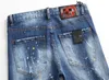 Pantaloni da uomo jeans viola Splash personalizzato ricamato elastico da uomo slim fit con stemma piccolo tubo dritto pantaloni alla moda D2