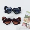 Fashion Girls candy color love heart sunglass INS kids polarizing sunglasses boys leopard grain frame eyeglasses children beach sunblock S0990