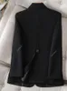 女性のスーツ高品質のレッドカーキブラックオフィスレディースソリッドフォーマルブレザー女性女性ビジネスワークウェアジャケットコート