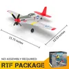 P51D RC Airplane One-key Aerobatic 2-Ch4-Ch RC Plane RTF Mustang Aircraft WXpilot Stabilization System 761-5 RTF 240103