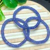 Link Bracelets Natural Deep Blue Tanzanite Bracelet 6X2mm Jewelry Beads Women Man Christmas Gift