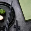 5 PairsSet Japanse Stijl Legering Eetstokjes Met Geschenkdoos Antislip Schimmelbestendig Sushi Voedsel Chop Sticks Herbruikbare Keuken Gereedschap 240103