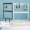 Boxes Wholesale Wooden Base Metal Ear Studs Pendant Jewelry Holder Display Stand Organizer Earrings Presenting Rack 24/44/66 Holes