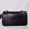 New Color Crocodile Designer Shopping Crossbody Diamond Lattice Soft Shoulder Gold Ball Woc Chain Flap Leather Hasp Belts Handle Bags 25cm Chan Bag