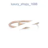 Trend fashion versatile jewelry good nice Car tiress S925 Sterling Silver Fashionable Diamond Inlaid Nail Bracelet for Female Minority Have Original Box