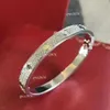 Designer Armband Rose Gold Diamond Love Pure Sterling Sier Jewelry for Women Driver Thin Design Bangle Bröllop Engagemang Skruvarmband