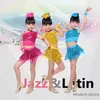 Dancewear 5 pçs roupas de dança das crianças do jardim de infância dança moderna trajes de dança latina véu de lantejoulas meninas verão mostrar