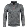 Men's Sweaters Tops Pullover Casual Half Zip High Neck Jumper Long Sleeve Mens Shirts Stand Collar Sweater Daily Holiday Comfy