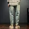 Men's Jeans Trousers Tapered Cargo For Men Straight Aesthetic Male Cowboy Pants Oversize Xs 2024 Fashion Kpop Autumn Clothing Original