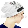 Berets White Ermine Beanies Knit Hat Hip Hop Ranmoi Animal Cute Britain Winter Stubble Fur Ferret Small