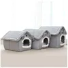 Casa para perros cálida para interiores, cama suave para mascotas, tienda de campaña, caseta para gatos con cojín extraíble, adecuada para mascotas pequeñas, medianas y grandes 240103