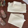 Set di abbigliamento Bambini Ragazze Abiti beige Dolcevita caldo Pullover a maniche lunghe Maglione Pantaloni a maglia a gamba larga a vita alta 2 pezzi Casual per bambini