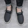 Hommes grande taille décontracté Denim toile chaussures plat vulcaniser chaussures mode britannique concepteur respirant léger hommes baskets mocassins 240104