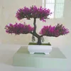 Decorative Flowers Mini Simulation Tree Potted Plants Realistic Pine Design Fake Home Office Tabletop Ornament Living Room Desk Decor