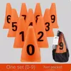23cm Digital Sign Barrel Football Training Triangle Cone Ice Cream Number 09 240103