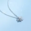 ペンダントVentfille 925 Sterling Silver Rhinestone Snowflake PendantsChecklaces Pure Chain Necklace Jewelry Wholesale