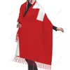 Halsdukar Schweiz flagga schweizisk halsduk pashmina varm sjal wrap hijab vår vinter multifunktion unisex