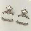 Superior Star Pearl Diamond Kolczyki 14sty styl Studs Marka Letter Carring Kobiety Love Prezenty Para 925 Srebrna miedziana stadnina moda akcesoria biżuteria