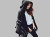Высококачественный женский зимний шарф, модные полосатые черные бежевые пончо и накидки с капюшоном, толстые теплые шали и шарфы, женская верхняя одежда L8439204