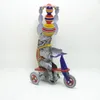 Rolig vuxensamling Retro Wind Up Toy Metal Tin Circus Acrobatics Elephant On Trehycle Mechanical Clockwork Toy Figure Gift 240104