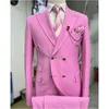 Herrdräkter yrke kostym jacka affärs blazer 2 stycken byxor avslappnad för bröllop design mode butik