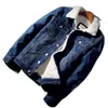 e cappotto alla moda caldo pile giacca di jeans spessa 2024 moda invernale uomo Jean outwear maschio cowboy taglie forti 1OWX0