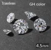 TransGems 04ct karaat 45 mm GH kleurloze ronde briljant geslepen laboratorium-gegroeide Moissanite diamant test positief als echte diamant8026139